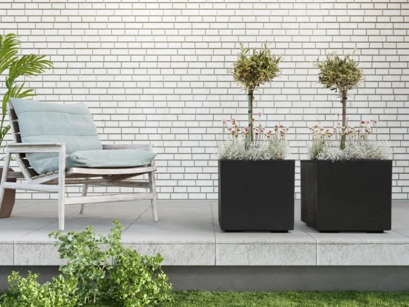 Ondis24 Töpfe<Pflanzkübel 40 Caro Rollen 100 Prozent Anthrazit Blumentopf Pflanzgefäß