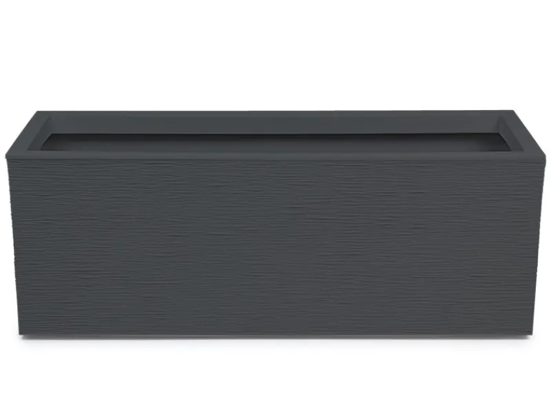 Ondis24 Pflanzkübel Blumenkübel Graphit 57 L Anthrazit - Doppelpack Blumentopf Pflanzgefäß< Töpfe