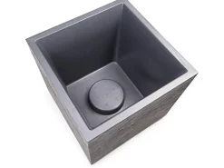 Ondis24 Pflanzkübel Vulkan 40 Pierre HellGrau Blumentopf Pflanzgefäß< Töpfe
