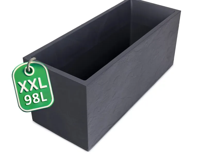 Ondis24 Töpfe<Pflanzkübel Vulkan 100 Blumentopf Doppelwandig Anthrazit Blumentopf Pflanzgefäß