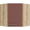 Optifit Bari407 Küchen-Eckoberschrank 60 x 60 cm Rostrot< Küchenschränke