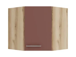 Optifit Bari407 Küchen-Eckoberschrank 60 x 60 cm Rostrot< Küchenschränke