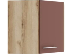 Optifit Bari407 Küchen-Eckoberschrank 60 x 60 cm Rostrot< Küchenschränke