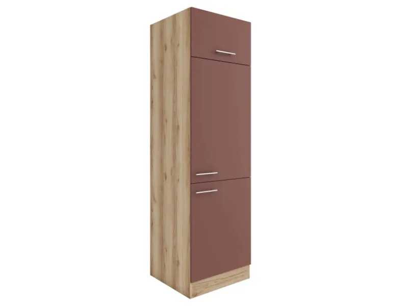 Optifit Kühlschränke<Bari407 Küchen-Geräteumbauschrank 60 cm Rostrot