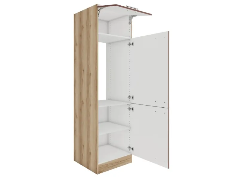 Optifit Kühlschränke<Bari407 Küchen-Geräteumbauschrank 60 cm Rostrot