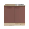 Sale Optifit Bari407 Küchen-Spülenschrank-Set Rostrot