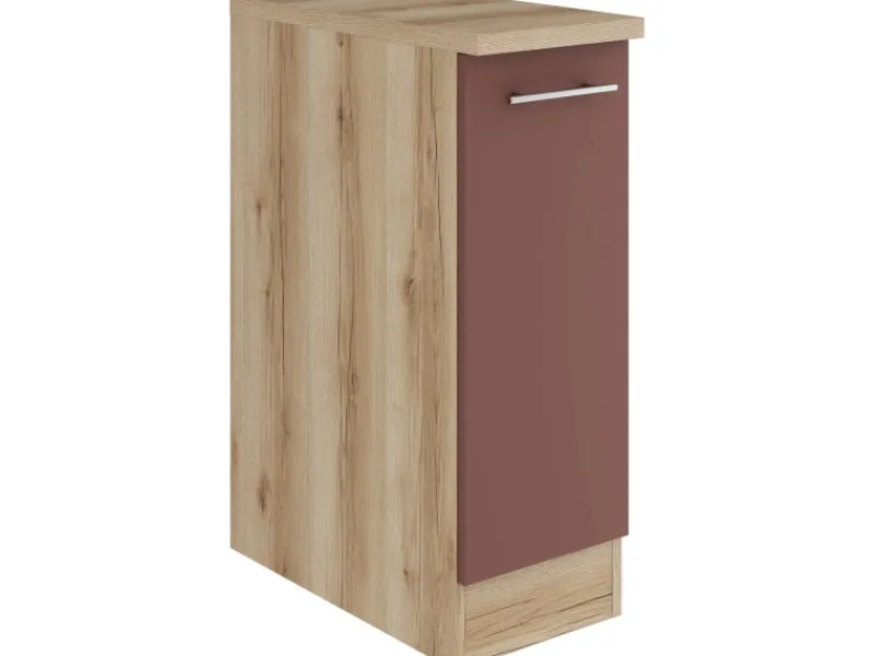 Discount Optifit Bari407 Küchen-Unterschrank 30 cm Rostrot