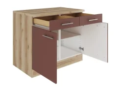 Discount Optifit Bari407 Küchen-Unterschrank 100 cm Rostrot