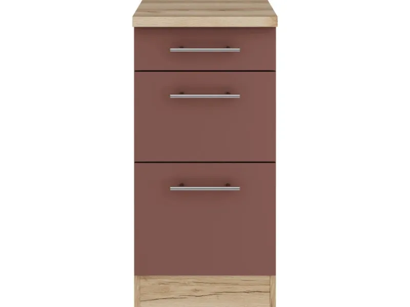 Discount Optifit Bari407 Küchen-Unterschrank 40 cm Rostrot