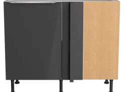 Optifit Eck-U-schrank f. Geschirrsp. Linus984 100/65x87x58,4 cm Anthr. Wildeiche< Küchenschränke