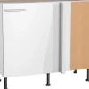 Optifit Küchenschränke<Eck-U-schrank f. Geschirrsp. Rurik986 100/65x87x58,4 cm Weiß Gl. Weiß M.