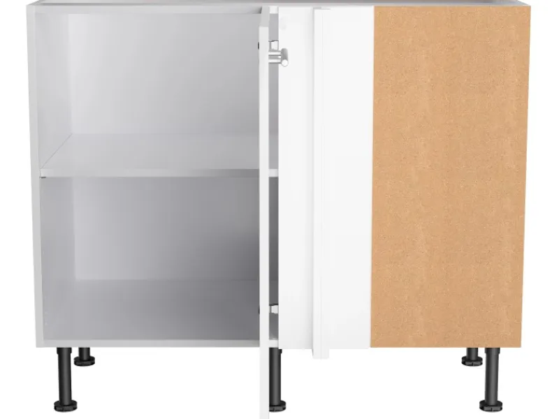 Optifit Küchenschränke<Eck-U-schrank f. Geschirrsp. Rurik986 100/65x87x58,4 cm Weiß Gl. Weiß M.