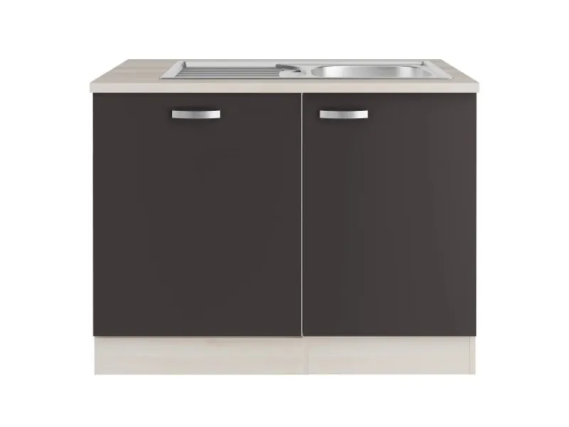 Optifit Faro220 Küchen-Spülenschrank-Set Anthrazit< Küchenschränke