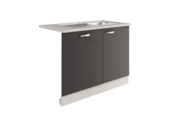 Optifit Faro220 Küchen-Spülenschrank-Set Anthrazit< Küchenschränke