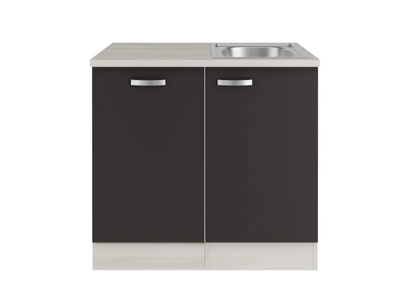 Optifit Küchenschränke<Faro220 Küchen-Spülenschrank-Set Anthrazit