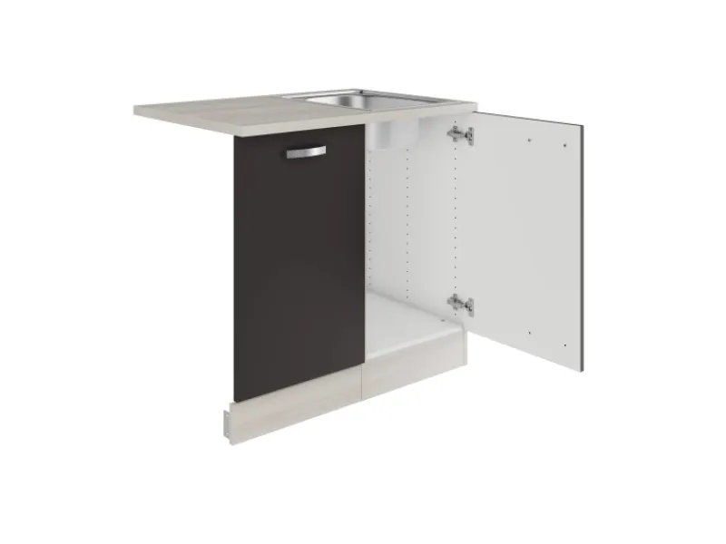 Optifit Küchenschränke<Faro220 Küchen-Spülenschrank-Set Anthrazit