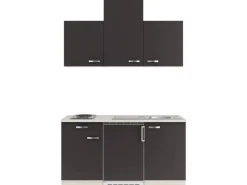 Optifit Faro220 Miniküche 150 cm Anthrazit< Miniküchen|Kochfelder