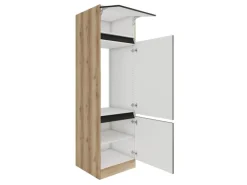 Optifit Hochschrank f. Kühlschrank 60x206,8x57cm Noah420 Anthra. WildEiche NB< Küchenschränke