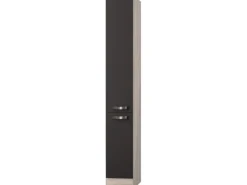 Optifit Küchen-Apothekerschrank Faro220 30cm x 206,8cm x 57,1cm Anthrazit-Braun< Küchenschränke