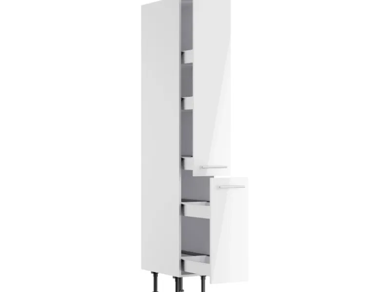 Discount Optifit Küchen-Apothekerschrank Rurik986 30 cm x 211,8 cm x 58,4 cm Weiß