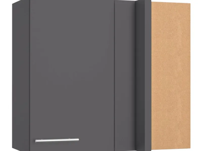 Optifit Küchenschränke<Küchen-Eckoberschrank Ingvar420 80/ 45 x 70,4 x 34,9 cm Anthrazit Matt