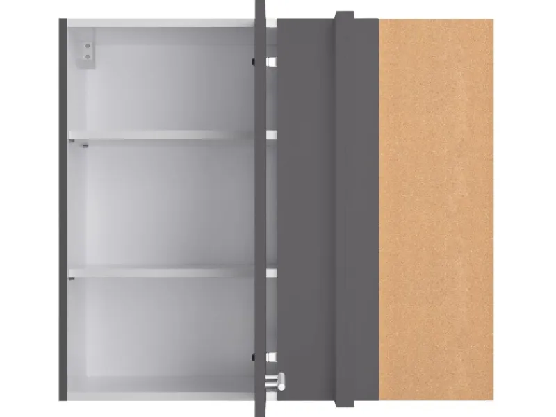 Optifit Küchenschränke<Küchen-Eckoberschrank Ingvar420 80/ 45 x 70,4 x 34,9 cm Anthrazit Matt