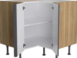 Optifit Küchen-Eck-Unterschrank Jonte984 90/90cmx57cmx58,4cm Anthra.-WildEiche< Küchenschränke