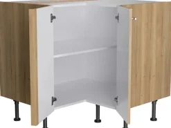 Optifit Küchen-Eck-Unterschrank Erik290 90/90 cm x 87 cm x 58,4 cm Wildeiche< Küchenschränke