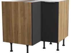 Optifit Küchenschränke<Küchen-Eck-Unterschrank Linus984 90/90cmx87cmx58,4cm Anthra.-WildEiche