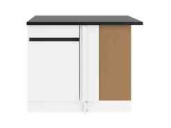 Optifit Küchenschränke<Küchen-Eck-Unterschrank 100 x 88 x 60 cm Luca932 Weiß Anthrazit
