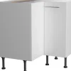 Outlet Optifit Küchen-Eck-Unterschrank Rurik986 90/90 cm x 87 cm x 58,4 cm Weiß