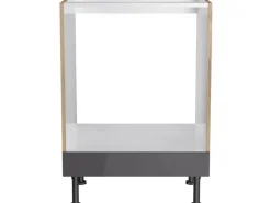 Optifit Kochfelder|Küchenschränke<Küchen-Herdumbau Jonte984 60 cm x 87 cm x 58,4 cm Anthrazit-Wildeiche