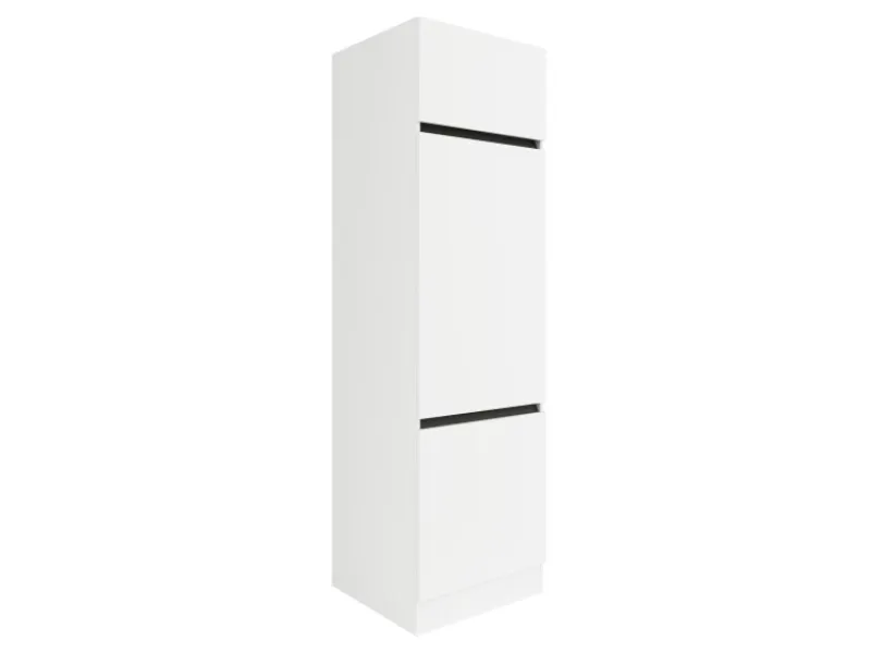 Outlet Optifit Küchen-Hochschrank f. Kühlschr. 60x206,8x57,1cm Luca932 Weiß Anthra. Weiß-Anthrazit