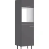 Optifit Kühlschränke|Küchenschränke<Küchen-Hochschrank für Backof. u. Kühlschr. Ingvar420 60cm Anthra. Matt