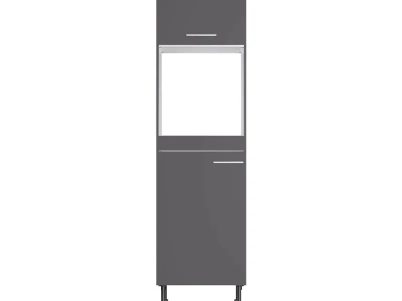 Optifit Kühlschränke|Küchenschränke<Küchen-Hochschrank für Backof. u. Kühlschr. Ingvar420 60cm Anthra. Matt
