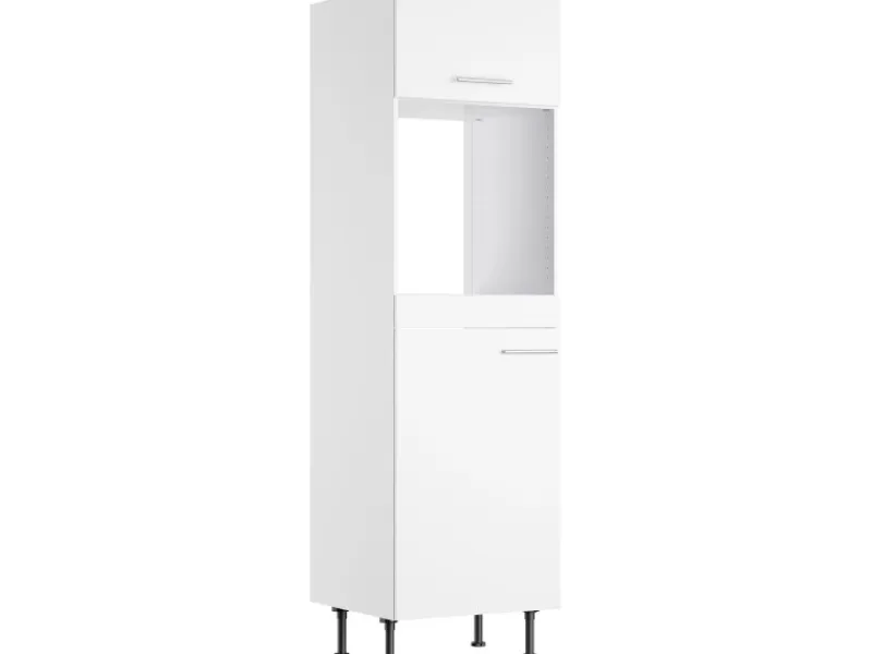 Optifit Küchen-Hochschrank für Backofen und Kühlschrank Bengt932 60 cm Weiß< Kühlschränke|Küchenschränke