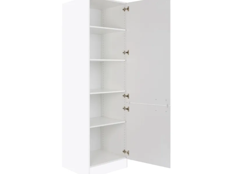 Optifit Küchenschränke<Küchen-Hochschrank Salo214 60 cm Wäschesortierung Weiß