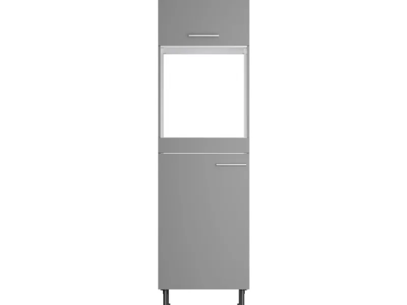 Optifit Kühlschränke|Einbauküchen<Küchen-Hochschrank für Backofen und Kühlschrank Mats825 60 cm Basaltgrau