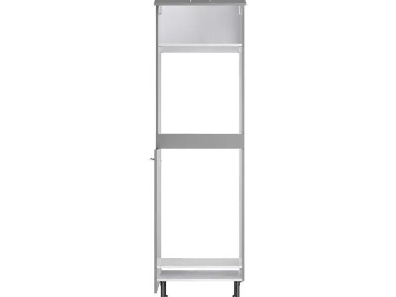 Optifit Kühlschränke|Einbauküchen<Küchen-Hochschrank für Backofen und Kühlschrank Mats825 60 cm Basaltgrau