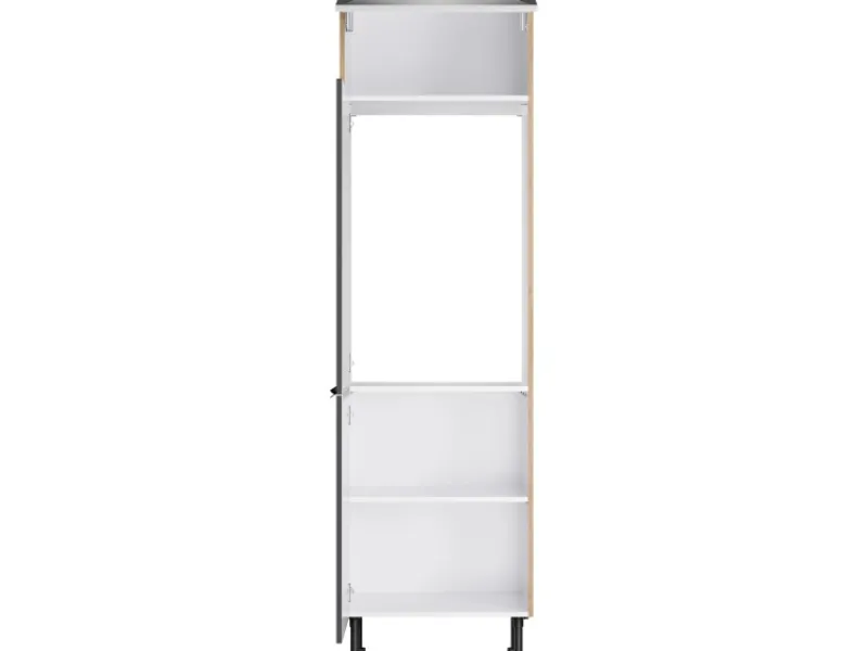 Optifit Küchen-Hochschrank für Kühlschrank Linus984 60 cm Anthrazit-Wildeiche< Kühlschränke