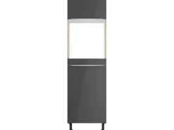 Optifit Küchen-Hochschrank f. Backof./Kühlschr. Linus984 60cm Anthra.-WildEiche< Kühlschränke|Küchenschränke