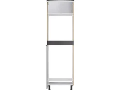 Optifit Küchen-Hochschrank f. Backof./Kühlschr. Linus984 60cm Anthra.-WildEiche< Kühlschränke|Küchenschränke