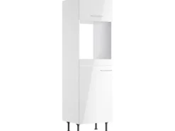 Optifit Küchen-Hochschrank für Backofen und Kühlschrank Rurik986 60 cm Weiß< Einbauküchen|Kühlschränke