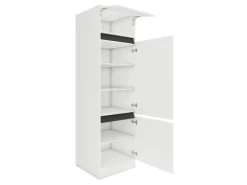 New Optifit Küchen-Hochschrank 60 x 206,8 x 57,1 cm Luca932 Weiß Anthrazit Weiß-Anthrazit
