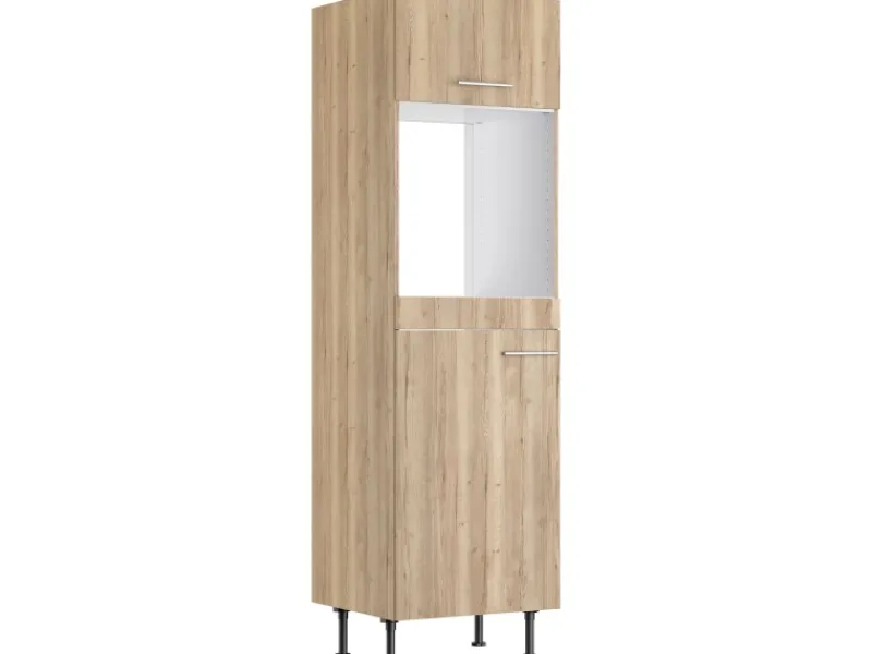 Optifit Küchen-Hochschrank für Backofen und Kühlschrank Erik290 60 cm Wildeiche< Kühlschränke|Küchenschränke