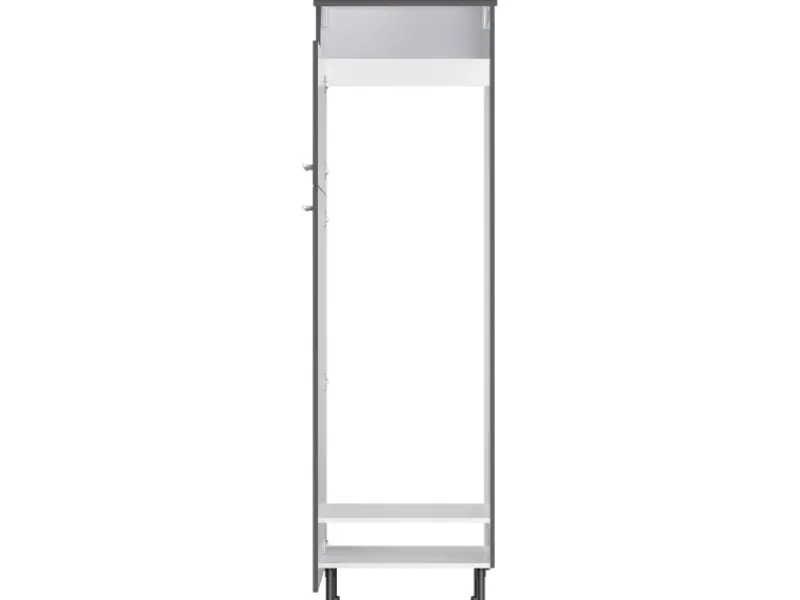 Optifit Küchen-Hochschrank für Kühl-Gefrier-Kombi Ingvar420 60 cm Anthrazit Matt< Küchenschränke|Einbauküchen