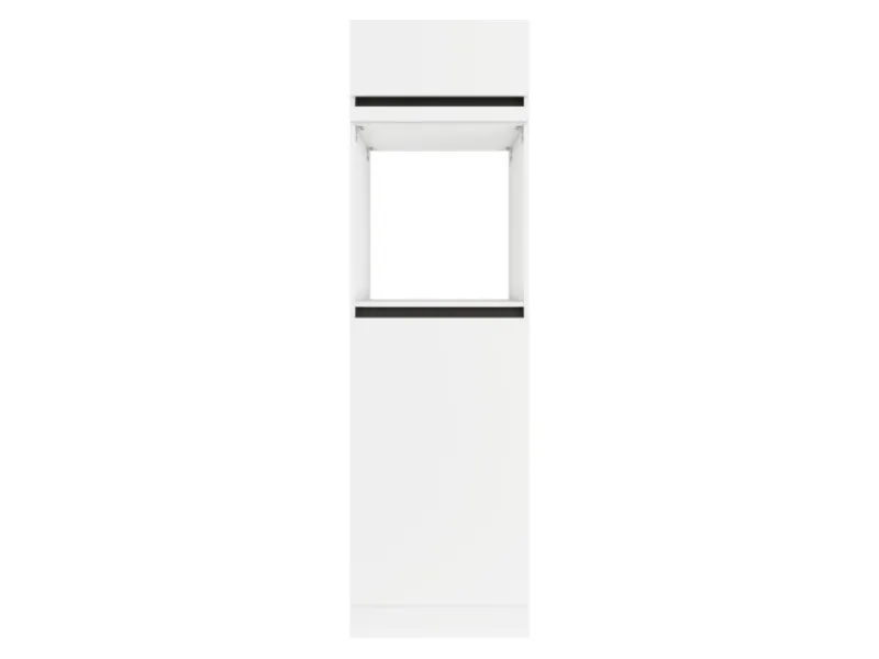 Optifit Küchen-Hochschrank f. Backofen u. Kühlschrank 60cm Weiß Anthrazit< Kühlschränke|Küchenschränke