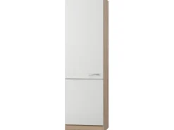 Optifit Küchen-Hochschrank Dakar286 60 cm x 206,8 cm x 57,1 cm Weiß-Eiche< Küchenschränke