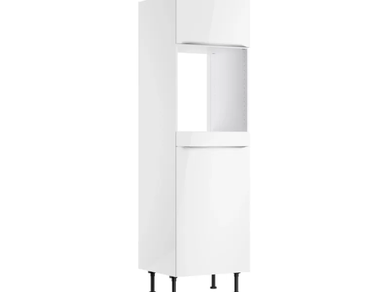 Optifit Küchen-Hochschrank für Backofen und Kühlschrank Arvid986 60 cm Weiß