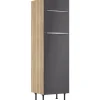 Discount Optifit Küchen-Hochschrank f. Kühl-Gefrier-Kombi Linus984 60cm Anthra.-WildEiche